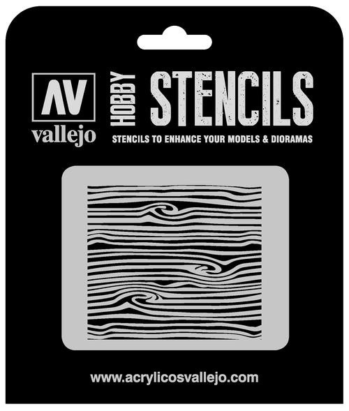 Vallejo Hobby Stencils: Wood Texture Num. 2